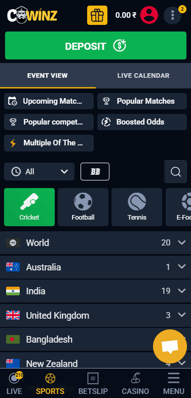 Mobile App Cwinz Casino